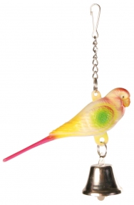 Игрушка для птиц Попугай с колокольчиком, Трикси 5309