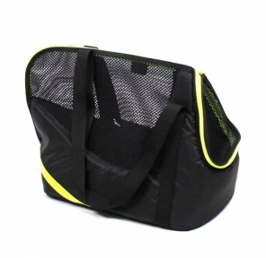 Сумка Крос чорна (салатова смуга)