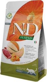 Farmina N&D Pumpkin Grain Free Cat Adult Duck & Cantaloupe Фармін Беззерновий сухий корм з качкою та гарбузом для котів і кішок 1.5 кг