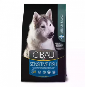 Сухой корм Farmina Cibau Sensitive Adult Medium & Maxi для собак средних и крупных пород с чувствительным пищеварением, с рыбой, 2,5 кг
