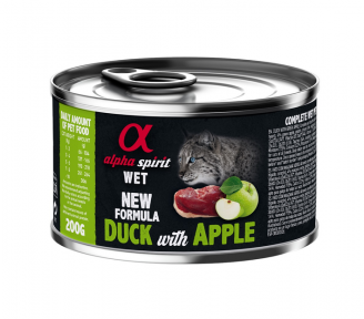 Консерва Alpha Spirit Duck with green apple, для взрослых котов, 200г