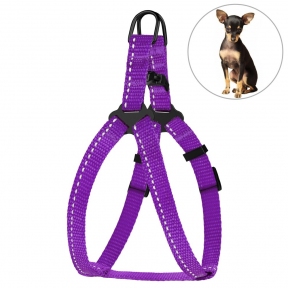 Шлея для собак BronzeDog фиолетовая пластиковый фастекс 1307 68Т