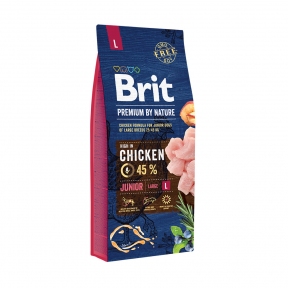 Brit L Premium Junior корм для цуценят 3 кг + Консерва Brit Premium Dog 400г