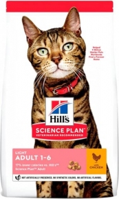 Hill's SP Adult Light Cat Chicken при склонности к ожирению у кошек 1.5 кг