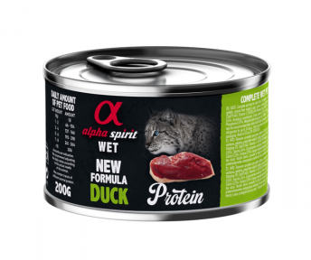 Консерва Alpha Spirit Duck Adult Cat с уткой, для взрослых котов. 200г.