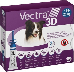 Вектра 3D — инсектоакарицидные капли для собак