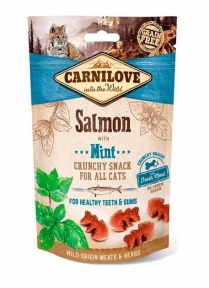 Лакомство Carnilove Salmon with Mint с лососем и мятой для здоровья зубов кошек 50 г