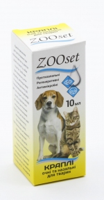 Капли Zooset для глаз/назальные против конъюнктивита и ринита, иммуномодулятор. 10 мл.