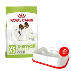 АКЦИЯ Royal Canin X-Small Adult сухой корм для взрослых собак очень мелких размеров 3 кг + миска