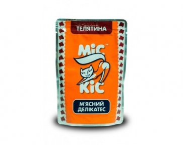 Мис Кис консервы для котов с мясом телятины пауч 100 г