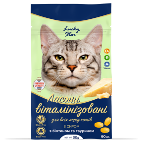 Лакомства для котов витаминизированые с сыром, 30 г 60 шт/уп