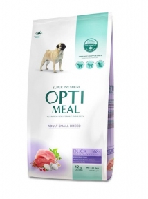 АКЦІЯ Optimeal Сухий корм для дорослих собак малих порід зі смаком качки 12 кг