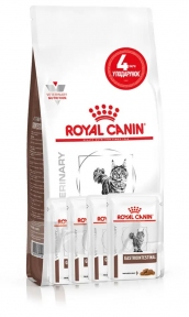 АКЦИЯ Royal Canin Gastrointestinal для кошек при расстройствах пищеварения набор корма 2 кг + 4 паучи
