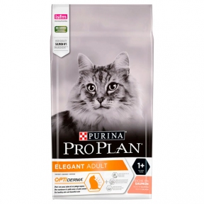 PRO PLAN Elegant сухой корм для кошек с чувствительной кожей и от выпадения шерсти с лососем