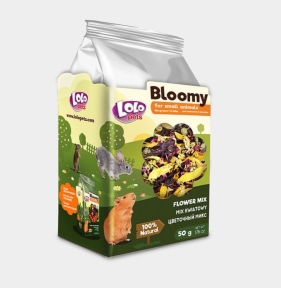 Корм LoloPets Bloomy цветочный микс для грызунов, 50 г