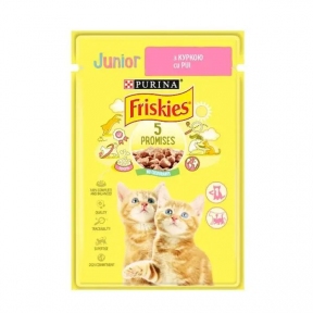 АКЦІЯ Friskies Алюпуч NEW вологий корм з куркою в підливі для кошенят 85 гр