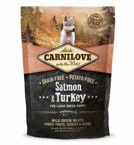 Сухий корм Carnilove Salmon&Turkey Large Breed Puppy для цуценят великих порід, 1,5 кг