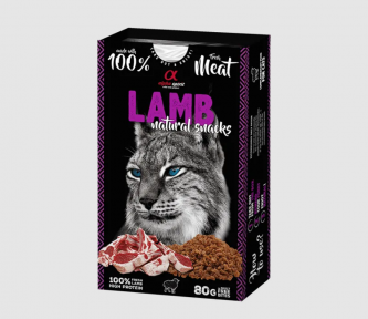 Лакомство Alpha Spirit Natural Snack Lamb для кошек, с ягненком, 80 г