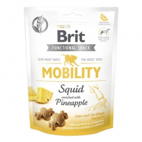 Лакомство Brit Care Snack Mobility для собак с кальмаром и ананасом 150гр.