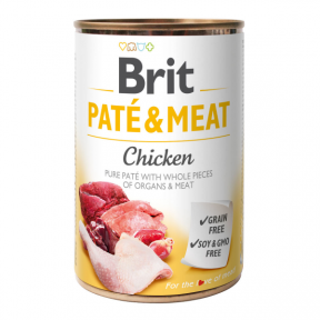 Brit Pate & Meat Dog консерва для собак з куркою 400г