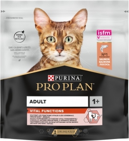 АКЦІЯ Purina Pro Plan Adult 1+ Vital Functions сухий корм для кішок з лососем 400 г