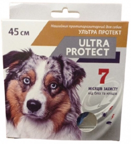 Ошейник Ultra Protect против паразитов для собак средних размеров 45см коричневий
