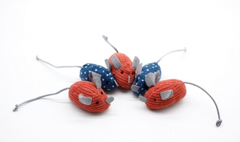 Миша з Котячою м'ятою кольорова 6 см.