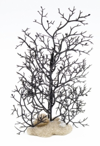 Корал декоративний для акваріума, темний, 14×5×23 см