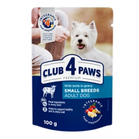 Клуб 4 лапи консерви для собак малих порід Преміум ягня в соусі 100г 363464