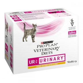 Purina Veterinary Diets UR Urinary Feline лечебные консервы для кошек с курицей пауч 85 г