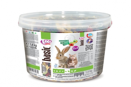 Lolo pets корм с овощами и фруктами для хомячков и кроликов 1.9 кг