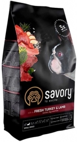 Savory Small Breed rich in Fresh Turkey and Lamb Сухой корм для собак малых пород со свежим мясом индейки и ягнятиной 