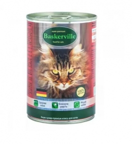 Baskerville курка з серцем консерви для кішок