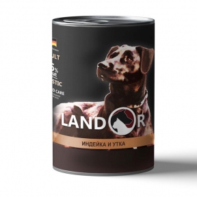 Landor консерва для собак всех пород индейка с уткой 400 г 539077