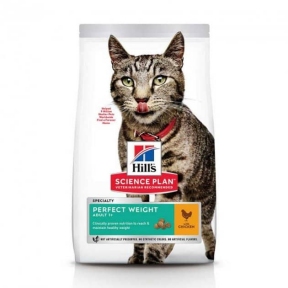 Hill's SP Feline Adult Perfect Weight 1,5кг корм для кошек, склонных к набору лишнего веса с курицей
