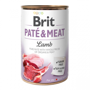 Brit Pate & Meat Dog консерва для собак с ягненком 400г