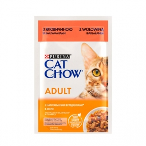 Cat Chow Adult консерва для кошек с говядиной и баклажанами, 85 г