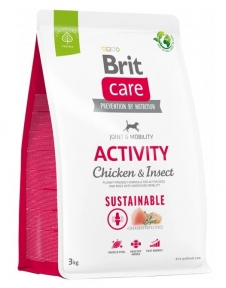 Brit Care Dog Sustainable Activity Корм для собак з підвищеною активністю з куркою та комахами 3 кг