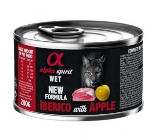 Вологий корм Alpha Spirit Iberian Pork with Yellow Apple Complete для дорослих котів, з іберійською свининою та жовтим яблуком, 200 г