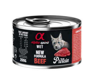 Консерва Alpha Spirit Beef Adult Cats с говядиной, для взрослых кошек, 200г. 