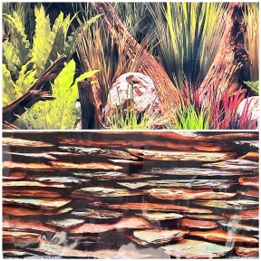 Фон двусторонний. Marine Planted Oasis/State Wall 46*91 см.