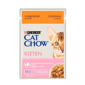 Cat Chow Kitten консерва для котят с индейкой и цуккини, 85 г