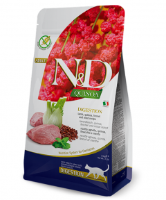 Сухий корм Farmina N&D Quinoa Cat Digestion Lamb & Fennel Adult для котів з проблемами травлення, з ягням та фенхелем, ПРОБНИК 50 г  