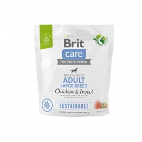 Brit Care Dog sustainable Adult Large для взрослых собак больших пород с курицей и насекомыми