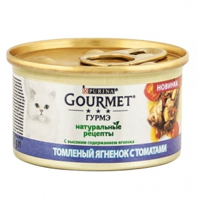 Гурмет Голд консерви для кішок натуральний Рецепт ягня з томатом 85 г