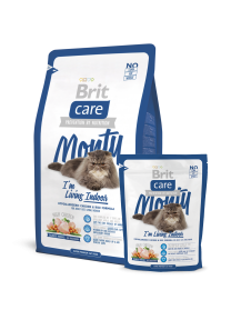 Brit Care Cat Indoor Monty сухой корм для взрослых кошек, живущих в доме  2 кг +контейнер АКЦИЯ