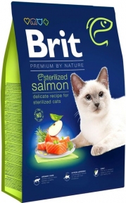 Brit Premium by Nature Cat Sterilized Salmon Сухой корм для стерилизованных котов с лососем 1.5 кг