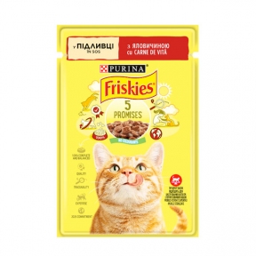Friskies консерва для котів із яловичиною в підливці, 85 г