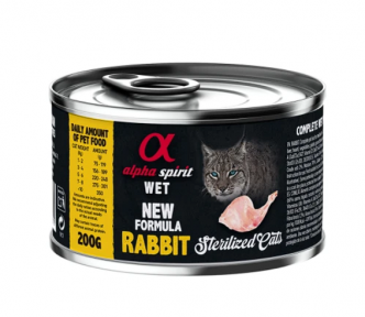 Вологий корм Alpha Spirit Rabbit Complete для стерилізованих котів, з кроликом, 200 г