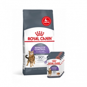 АКЦИЯ Royal Canin Appetite Control набор корму для стерилизованных котов 2 кг + 4 паучи